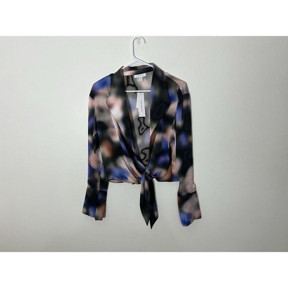 Topshop Tops - NWT Topshop Satin Tie Dye Shirt In Multi Size 6